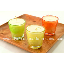 Soy Scented Candle in Colorful Glass